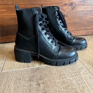 Steve Madden black combat boots